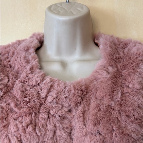 Line & Dot Plush Faux Fur Pink Teddy Jacket size S - Picture 2 of 11